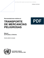 Transporte de Mercancías Peligrosas. Onu