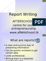 Report Writing: Afterschoool Centre For Social Entrepreneurship WWW - Afterschoool.tk