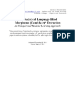 Non-Statistical Language-Blind Morpheme (Candidate) Extraction - An Unsupervised Machine Learning Approach