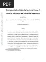 Strong Correlations in Density-Functional Theory: A Model of Spin-Charge and Spin-Orbital Separations