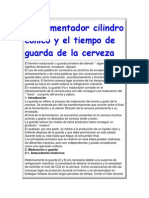 El Fermentador Cilindro Cónico y El Tiempo de Guarda de La Cerveza