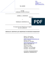 Texas Supreme Court 14-0192 Response To Petition (1) Tom Crowson