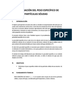 Determinación Del Peso Específico de Partículas Sólidas