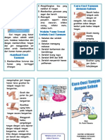 Leaflet Kesehatan Lingkungan Cuci Tangan