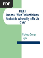 Hsbe Ii Lecture 8-"When The Bubble Busts: Narcissistic Vulnerability in Mid Life Crisis"