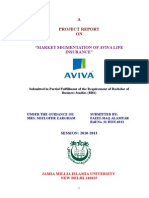 Market Segmentation of Aviva Life Insurance