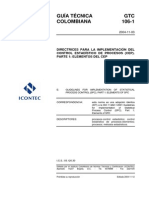 GTC 106-1 Directrices para La Implementación Del Control Estadístico de Procesos (Cep) - Parte 1 Elementos Del Cep - 20041103