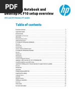 HP PC F10 Setup Overview