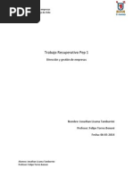 Trabajo Dirección y Gestion de Empresas Jonathan Lizama