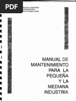 Manual de Mantenimiento para La Pequeña y Mediana Empresa PDF