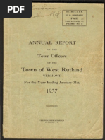 West Rutland Town Report 1937