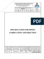 F500-0000-PI-SP-5003-D2-Specification For Piping Fabrication and Erection PDF