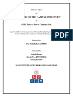 Report On Capital Structure