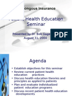 Patient Health Education Seminar Powerpoint Template