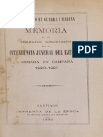 Informe Intendencia Guerra Del Pacifico