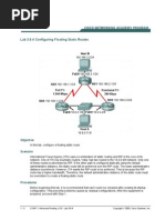 Lab 3.6.4 Configuring Floating Static Routes: Objective