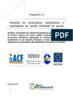 Directorio de Compradores, Distribuidores y Exportadores de Semilla Certificada de Granos Básicos - Las Segovias (Nicaragua) - 2014