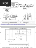 Webster Engine Works 4 Cycle Gas Engine: Displacement: .75 Ci Bore: .875" Stroke 1.25"