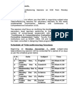 Teleconferencing Programme - Dec. 7 To18, 2009