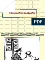 Introduction To Syntax