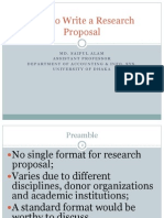 How To Write A Research Proposal