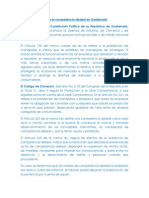 Fundamento Legal de La Competencia Desleal en Guatemala