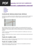 Paneles de Cremalleras para Tiendas, Estanterías Cremallera Comercios PDF