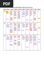 Time Table For SPRING SEMESTER, ACADEMIC YEAR 2013-2014 - (B.Tech.)