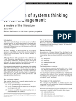 Systems Thinking in Risk Management