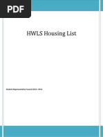 Student Housing List 2013-2014