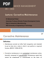 Lecture - Corrective Maintenance