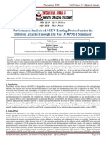 Performance Analysis of AODV Routing Protocol Under The Different Attacks Through The Use of OPNET Simulator