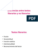 Diferencias Entre Textos Literarios y No Literarios