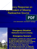 Emergency Response On The Incident of Missing Radioactive Source