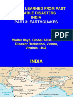 Lessons Learned From Past Notable Disasters India: Part 3: Earthquakes