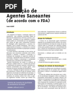 Validação de Agentes Saneantes (De Acordo Com o FDA)