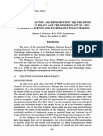 SS 2 Evolving, Crafting and Implementing The Philippine National Drug Policy and The Generics Act of 1988, A Model in Science and Technology Policy, Making, Quintin L. Kintanar, M.D.