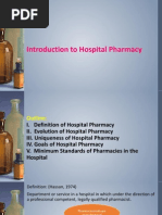 History of Hospital Pharmacy