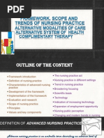 Framework. Scope and Trends in Nursing Practice