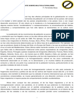 Fernandez Buey - para Un Debate Sobre El Multiculturalismo