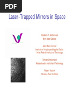 Laser-Trapped Mirrors in Space