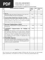 Concrete Lab Equipment List