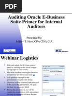 Auditing Oracle E-Business Suite Primer For Internal Auditors