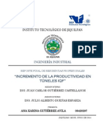 Incremento de La Productividad en Tunel Iqf PDF