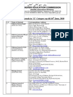 Recognized Journals in Z Category Sciences