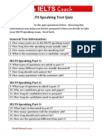 IELTS Speaking Quiz