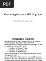 Oracle Applications ERP Upgrade - Retrofitment Approach