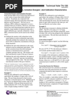 Technical Note TN-106: Correction Factors, Ionization Energies, and Calibration Characteristics