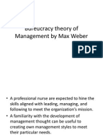 Bureucracy Theory of Management by Max Weber