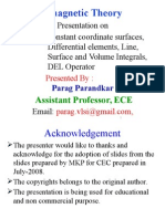 EMT Lect - 2 Differential Elements, Line, Surface and Volume Integrals, DeL Operator